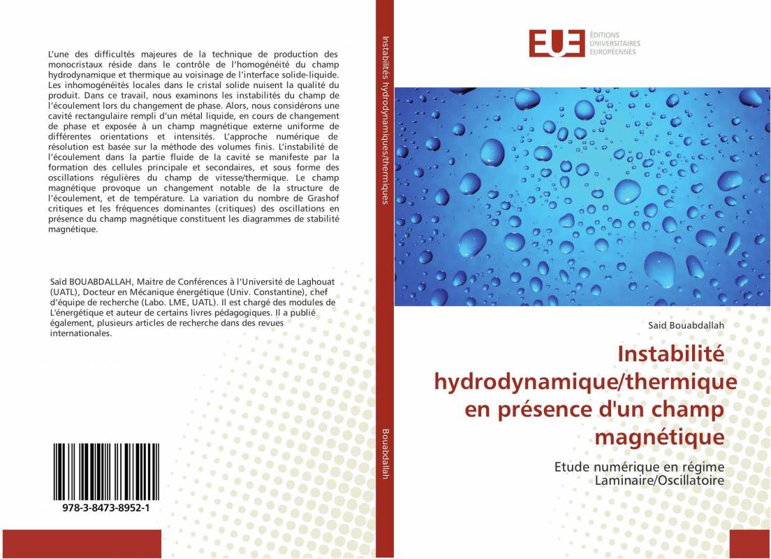Instabilité hydrodynamique/thermique en présence d'un champ magnétique