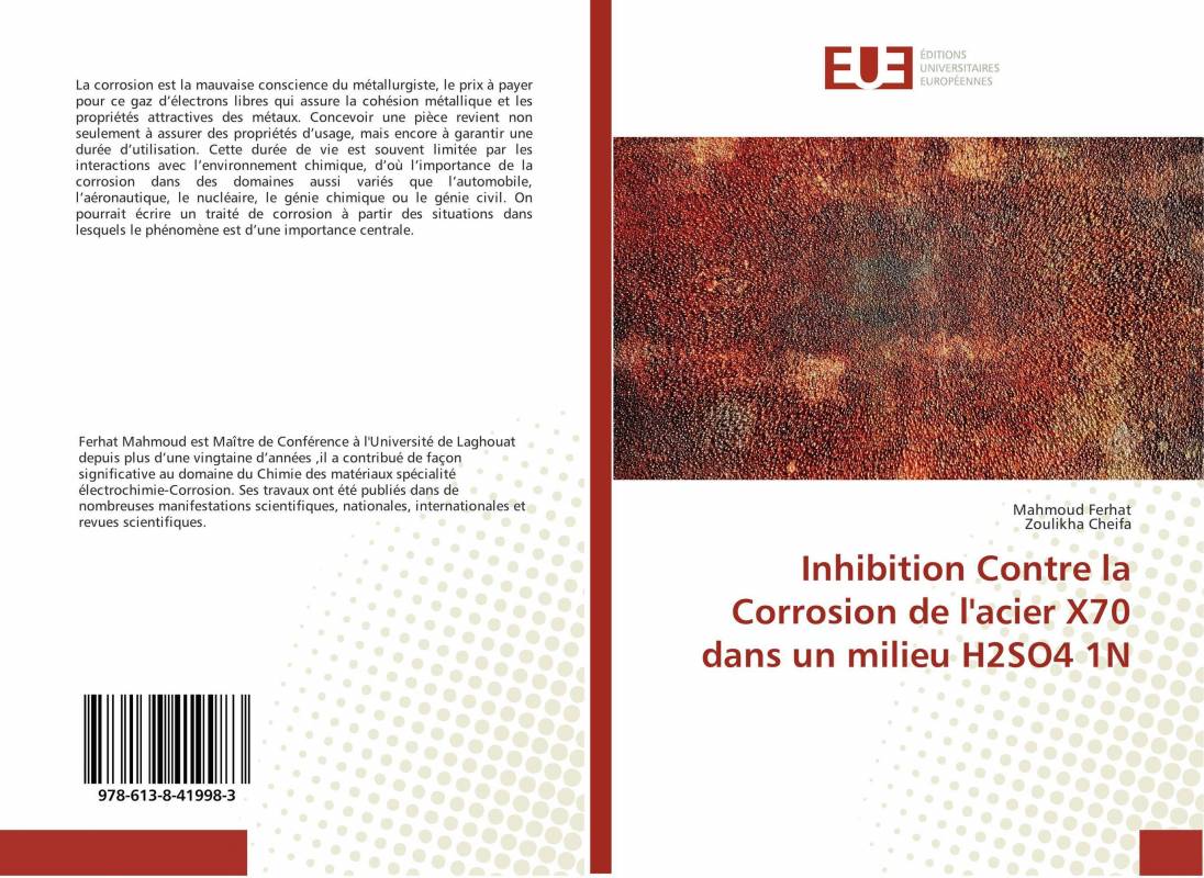 Inhibition Contre la Corrosion de l'acier X70 dans un milieu H2SO4 1N