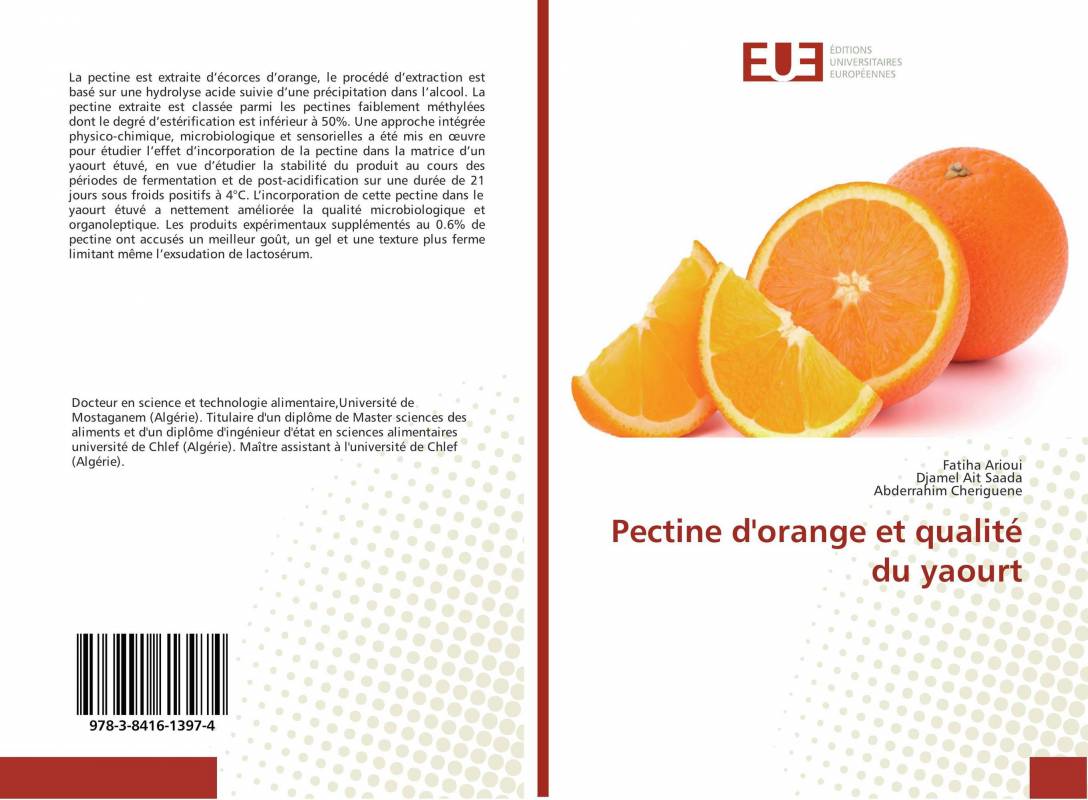 Pectine d'orange et qualité du yaourt
