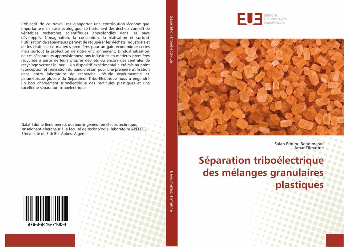 Séparation triboélectrique des mélanges granulaires plastiques