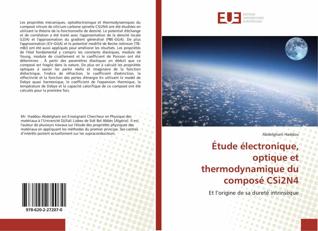 Étude électronique, optique et thermodynamique du composé CSi2N4