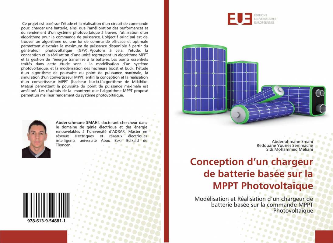 Conception d’un chargeur de batterie basée sur la MPPT Photovoltaïque