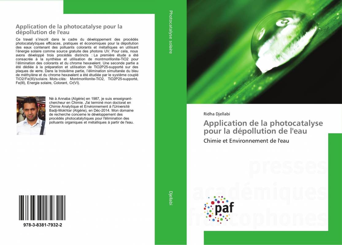 Application de la photocatalyse pour la dépollution de l'eau