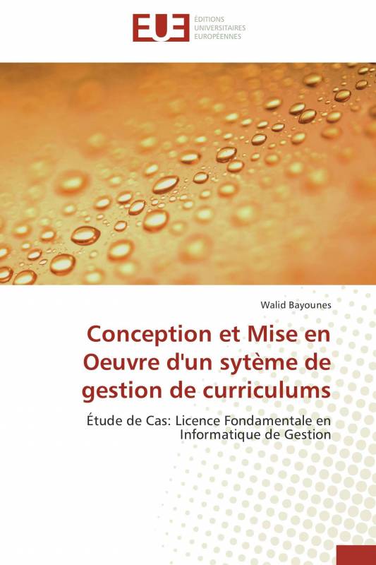 Conception et Mise en Oeuvre d'un sytème de gestion de curriculums