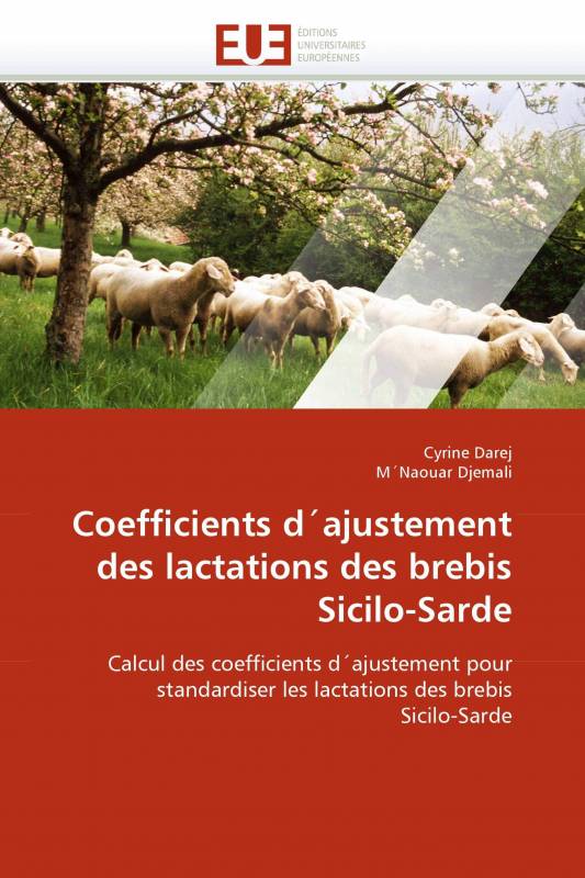 Coefficients d'ajustement des lactations des brebis Sicilo-Sarde
