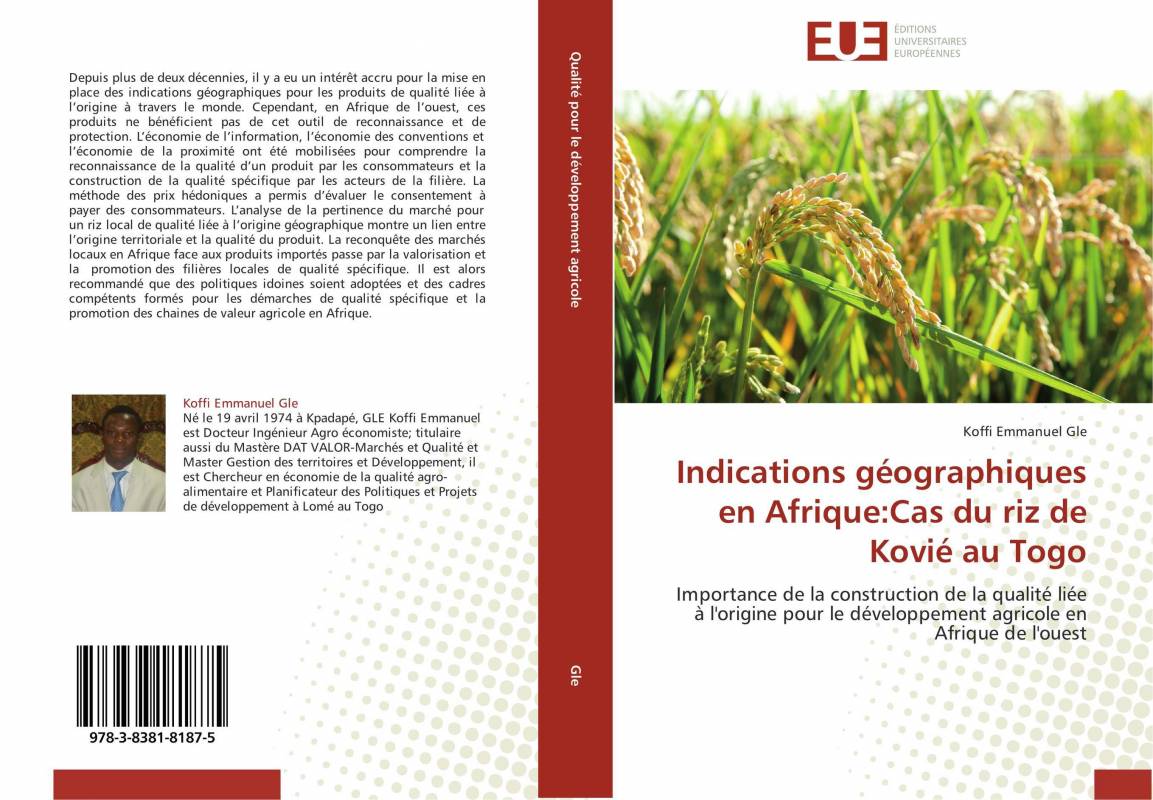 Indications géographiques en Afrique:Cas du riz de Kovié au Togo