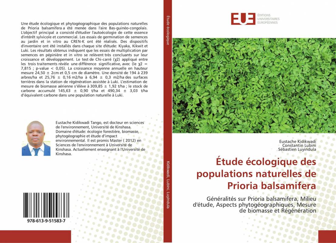 Étude écologique des populations naturelles de Prioria balsamifera