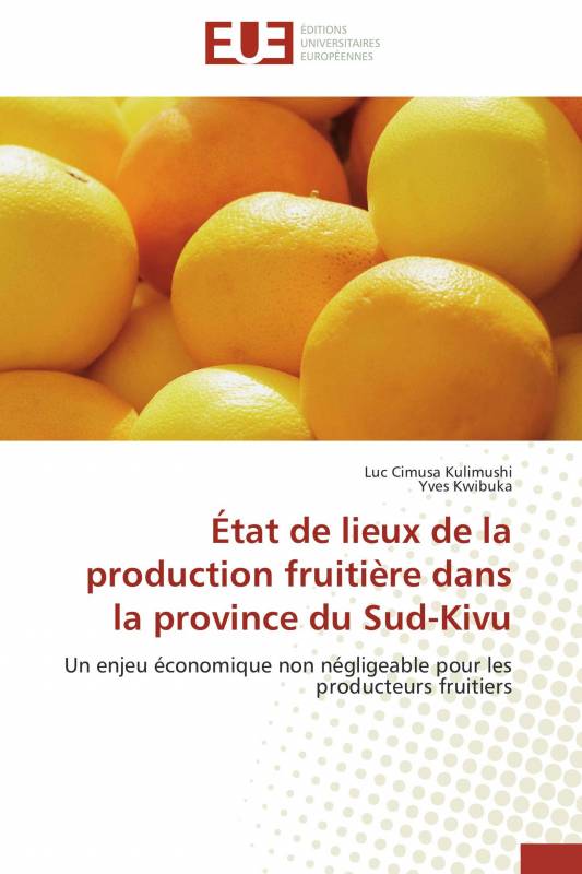 État de lieux de la production fruitière dans la province du Sud-Kivu