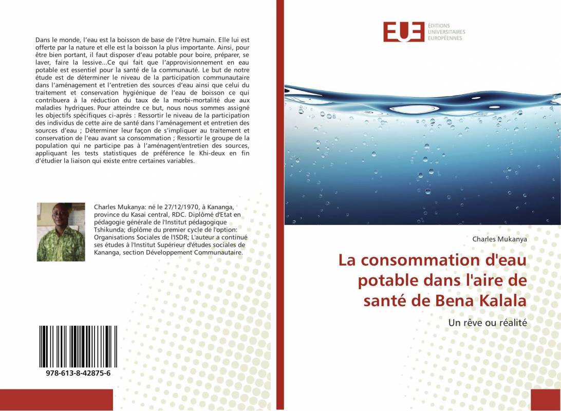 La consommation d'eau potable dans l'aire de santé de Bena Kalala