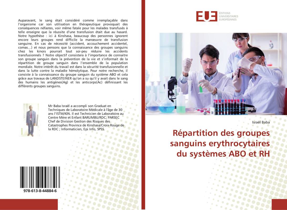 Répartition des groupes sanguins erythrocytaires du systèmes ABO et RH