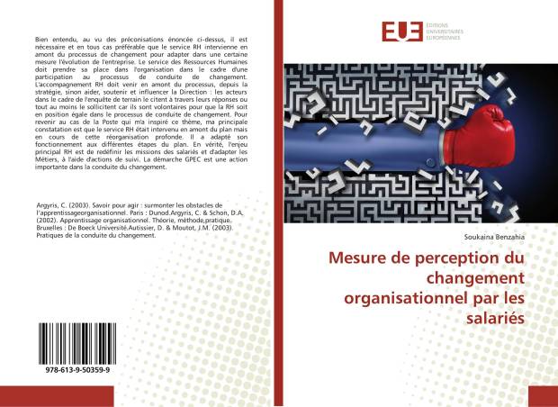 Mesure de perception du changement organisationnel par les salariés