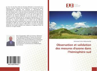 Observation et validation des mesures d'ozone dans l’hémisphère sud