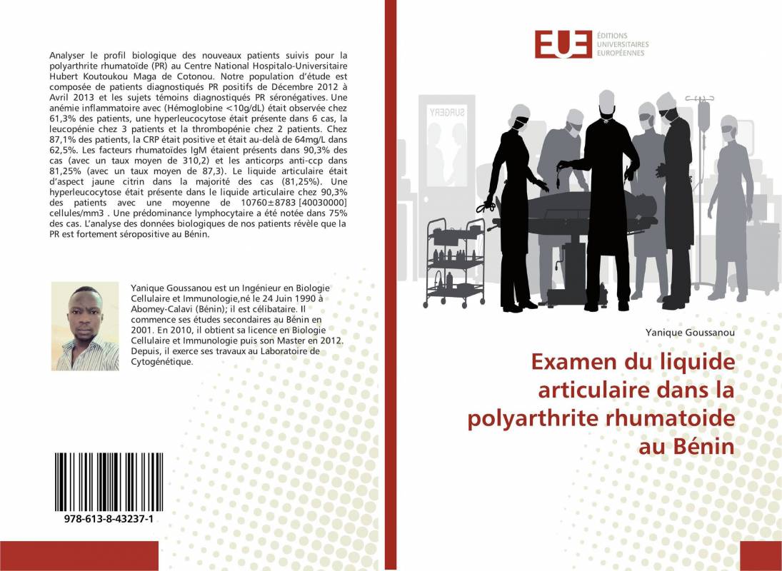 Examen du liquide articulaire dans la polyarthrite rhumatoide au Bénin