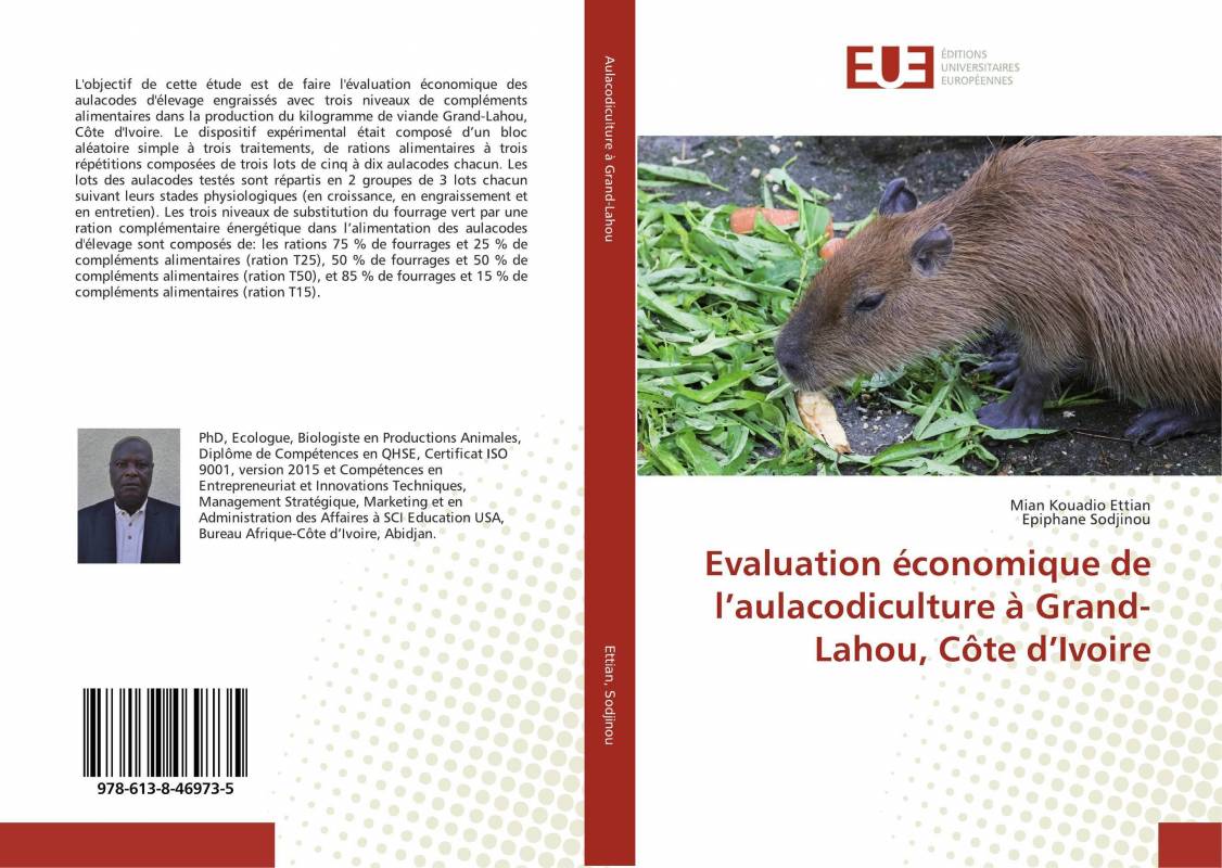 Evaluation économique de l’aulacodiculture à Grand-Lahou, Côte d’Ivoire
