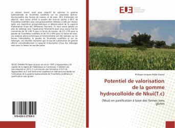 Potentiel de valorisation de la gomme hydrocolloïde de Nkui(T.c)