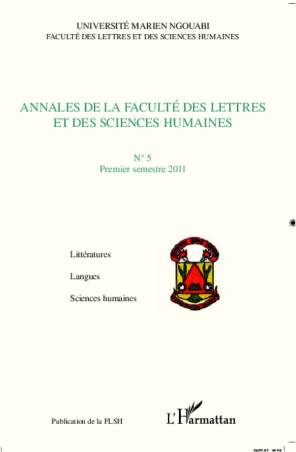 Annales de la faculté des lettres et des sciences humaines n° 5 premier trimestre 2011