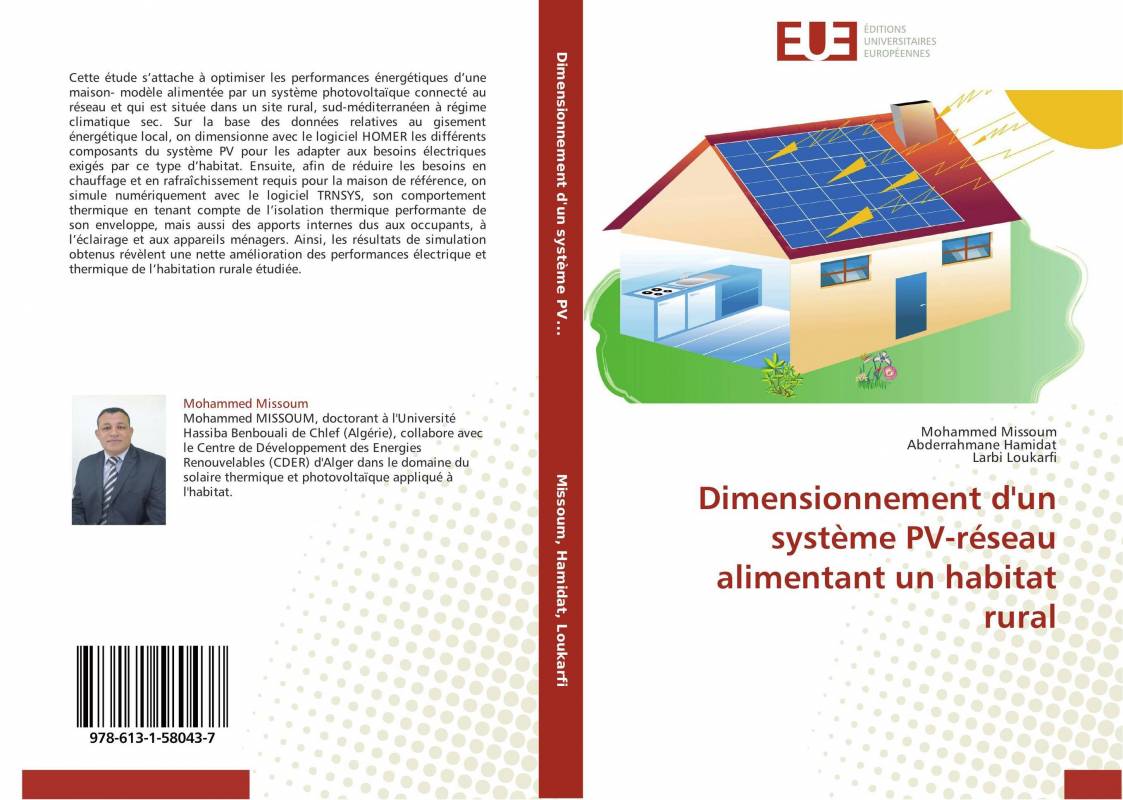 Dimensionnement d'un système PV-réseau alimentant un habitat rural