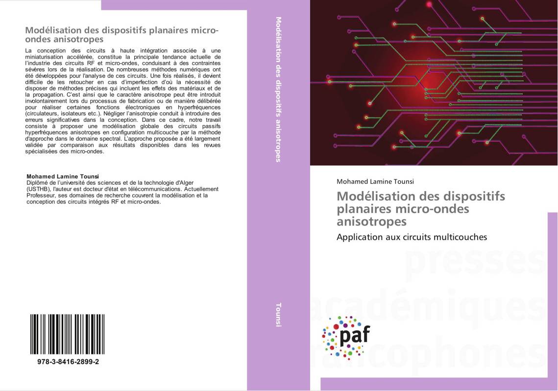 Modélisation des dispositifs planaires micro-ondes anisotropes