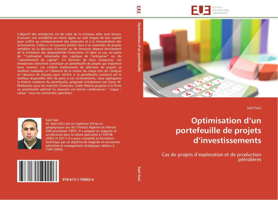 Optimisation d’un portefeuille de projets d’investissements