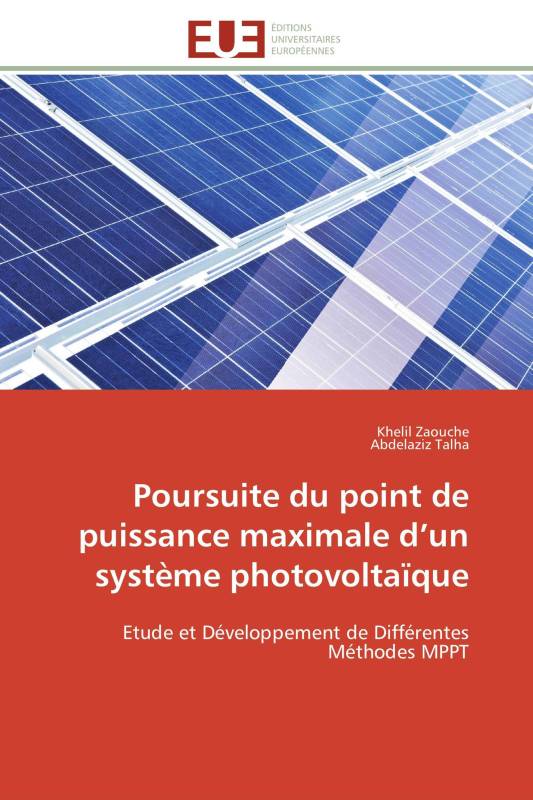 Poursuite du point de puissance maximale d’un système photovoltaïque