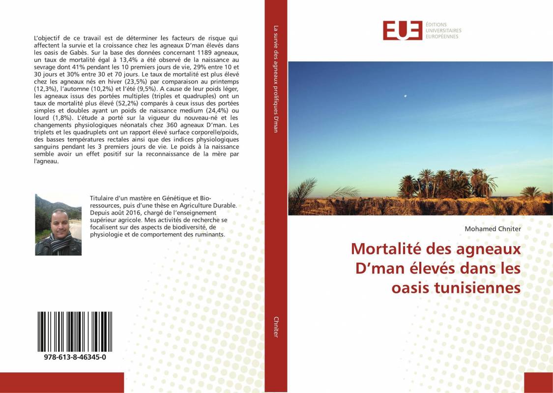 Mortalité des agneaux D’man élevés dans les oasis tunisiennes