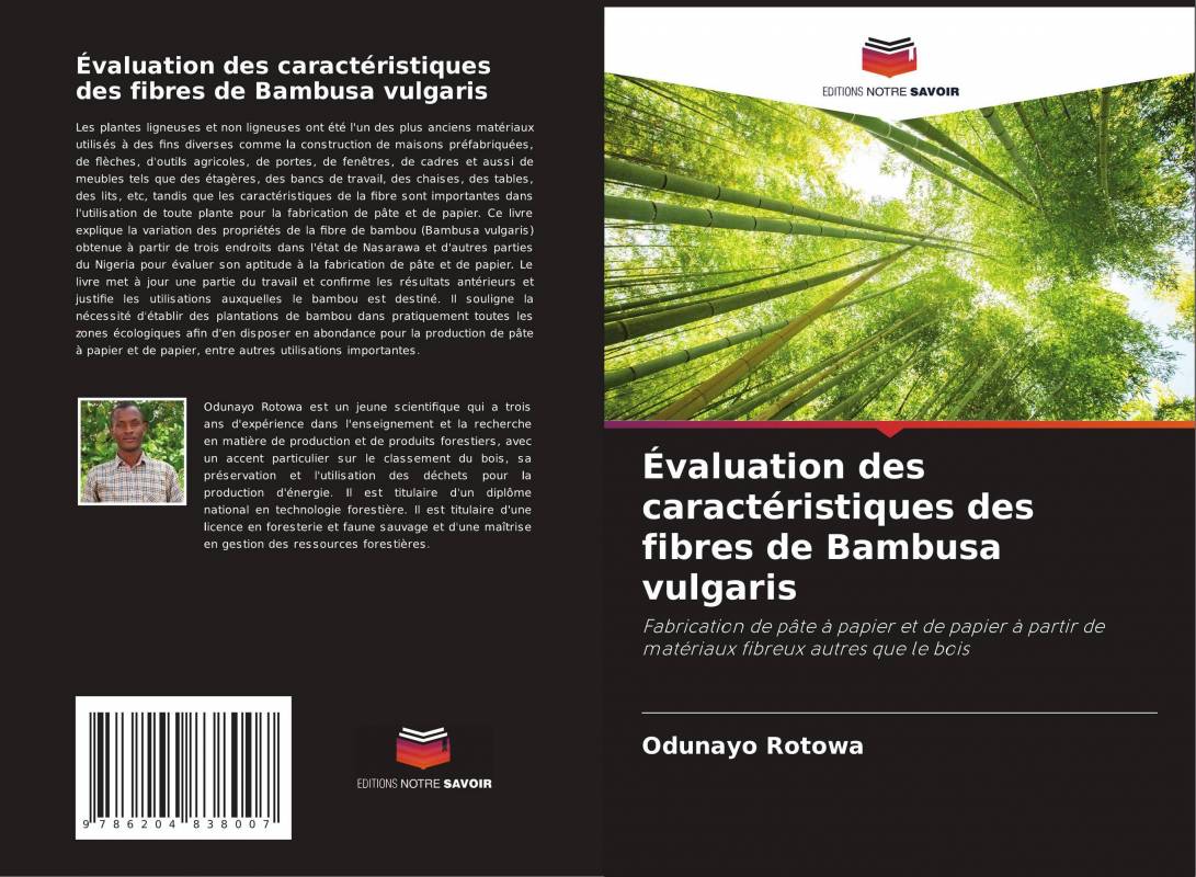 Évaluation des caractéristiques des fibres de Bambusa vulgaris