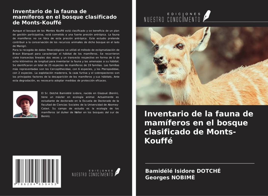 Inventario de la fauna de mamíferos en el bosque clasificado de Monts-Kouffé