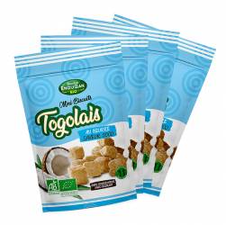 Lot de 4 Mini Biscuits Togolais Saveur Coco Enougan