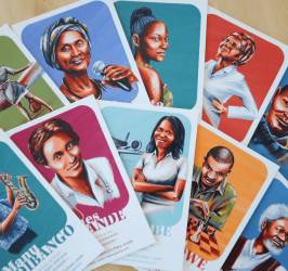 Lot de 12 cartes Pionniers Africains / 12 cards African Pioneers