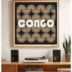 Affiche style rétro Congo