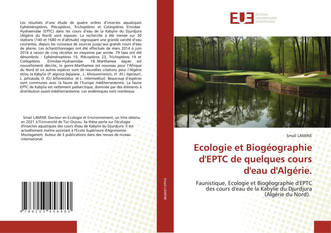 Ecologie et Biogéographie d'EPTC de quelques cours d'eau d'Algérie.