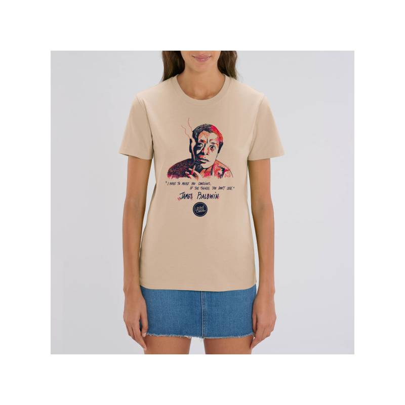 T-shirt James Baldwin United Souls couleur Poussière du désert