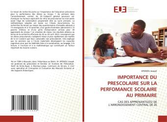 IMPORTANCE DU PRESCOLAIRE SUR LA PERFOMANCE SCOLAIRE AU PRIMAIRE