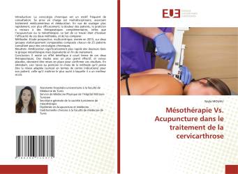 Mésothérapie Vs. Acupuncture dans le traitement de la cervicarthrose