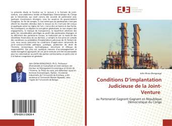 Conditions D’implantation Judicieuse de la Joint-Venture