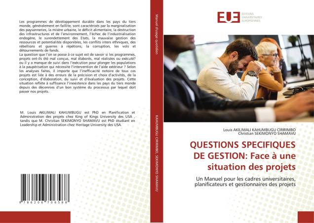 QUESTIONS SPECIFIQUES DE GESTION: Face à une situation des projets