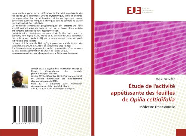 Étude de l'activité appétissante des feuilles de Opilia celtidifolia