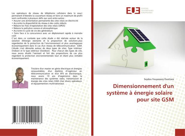 Dimensionnement d'un système à énergie solaire pour site GSM