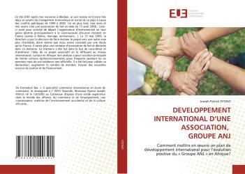 DEVELOPPEMENT INTERNATIONAL D’UNE ASSOCIATION, GROUPE ANJ