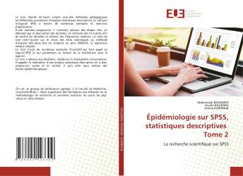 Épidémiologie sur SPSS, statistiques descriptives Tome 2