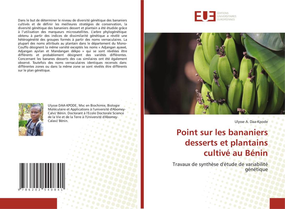 Point sur les bananiers desserts et plantains cultivé au Bénin