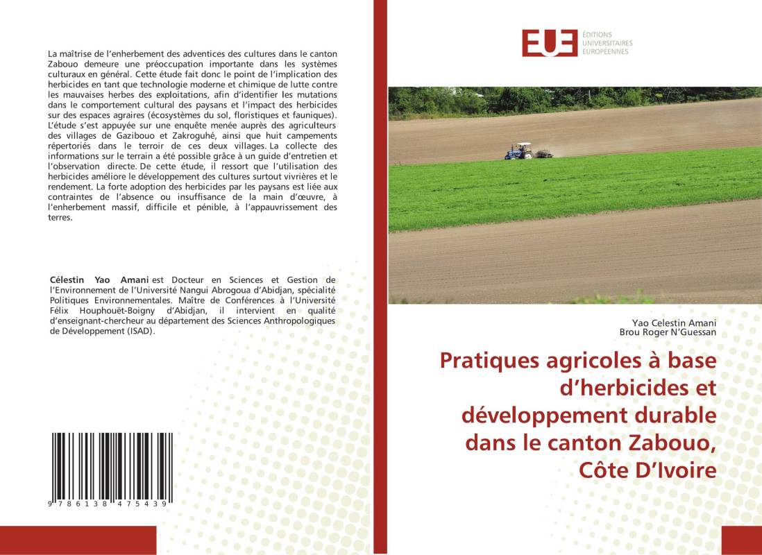 Pratiques agricoles à base d’herbicides et développement durable dans le canton Zabouo, Côte D’Ivoire