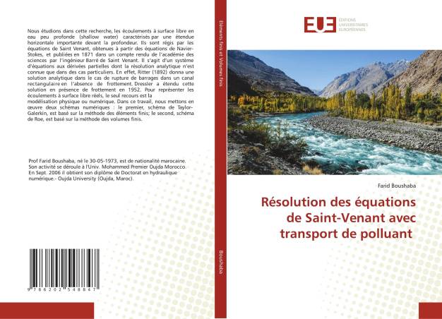 Résolution des équations de Saint-Venant avec transport de polluant