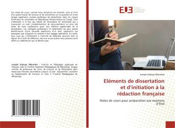 Eléments de dissertation et d’initiation à la rédaction française