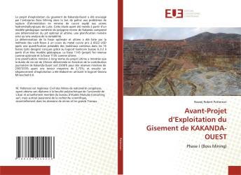 Avant-Projet d’Exploitation du Gisement de KAKANDA-OUEST