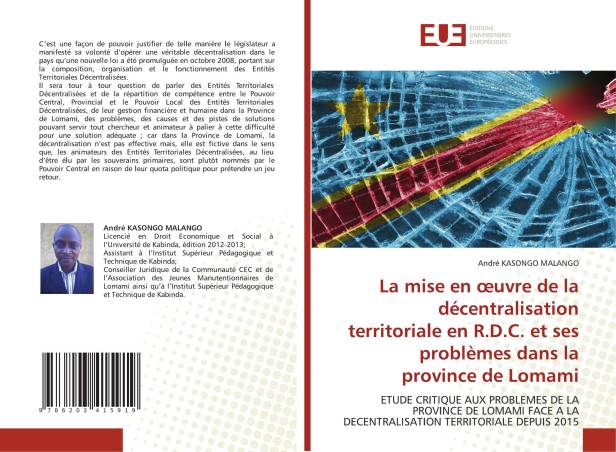 La mise en œuvre de la décentralisation territoriale en R.D.C. et ses problèmes dans la province de Lomami