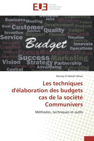 Les techniques d&#039;élaboration des budgets cas de la société Communivers