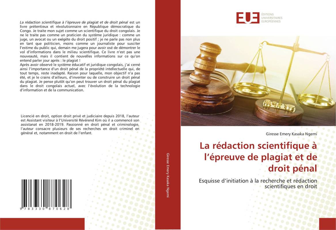 La rédaction scientifique à l’épreuve de plagiat et de droit pénal