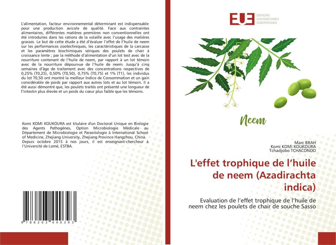 L'effet trophique de l’huile de neem (Azadirachta indica)