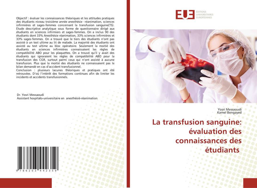 La transfusion sanguine: évaluation des connaissances des étudiants